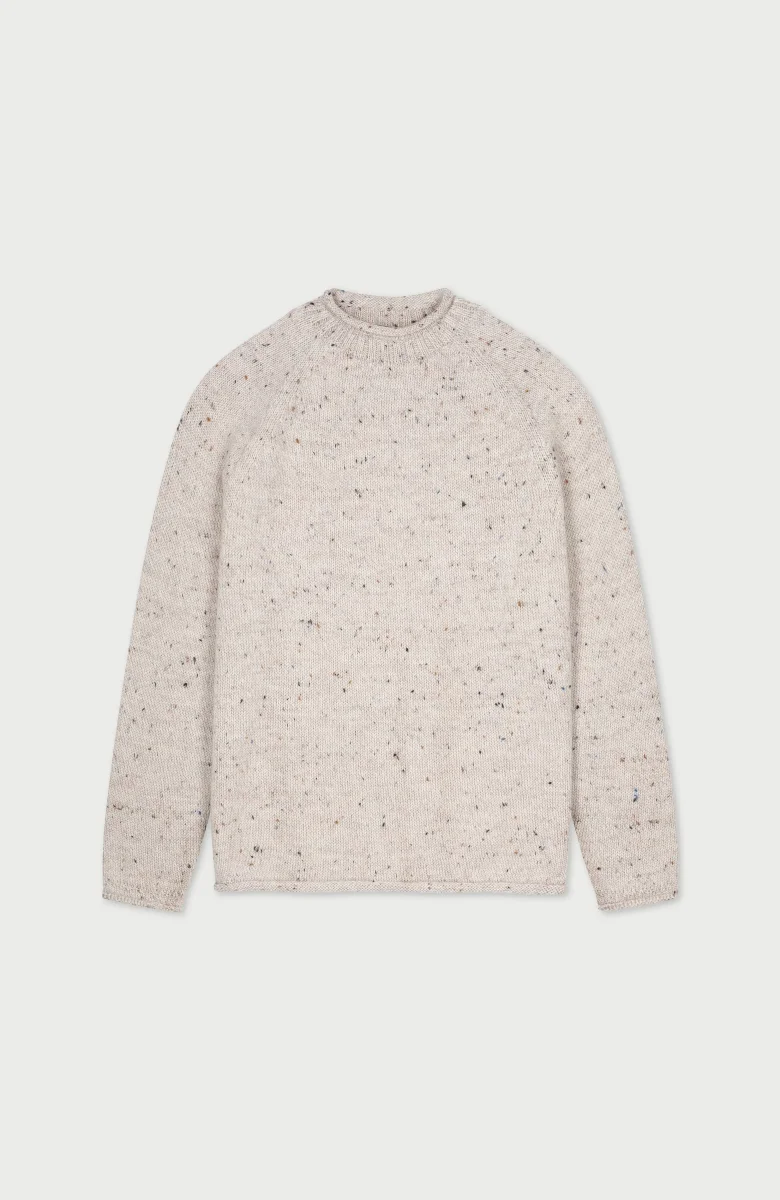 Mens British Wool Fishermans Crew Neck Jumper - Image 4