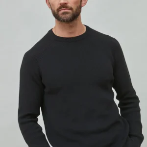 Mens Lightweight Cotton Fisherman Rib Jumper