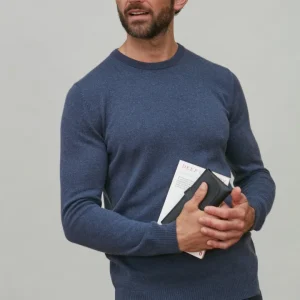 Mens Lightweight Merino Cashmere Crew Neck Jumper